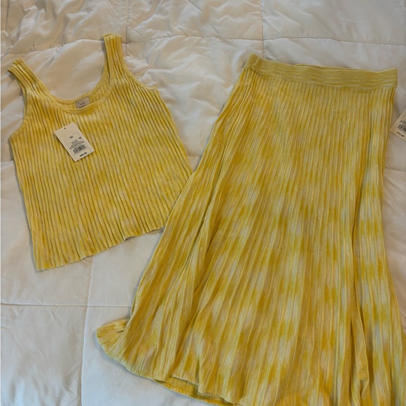 a new day Dresses & Skirts - Yellow Pleated Midi Skirt - A New Day